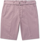 Officine Generale - Julian Slub Cotton and Linen-Blend Shorts - Men - Lilac