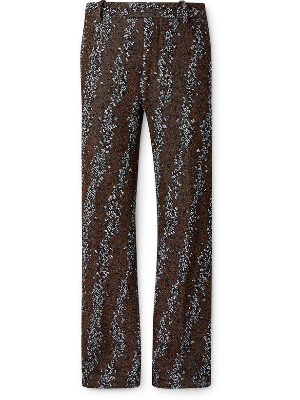 Photo: BOTTEGA VENETA - Jacquard-Bouclé Trousers - Brown - IT 46