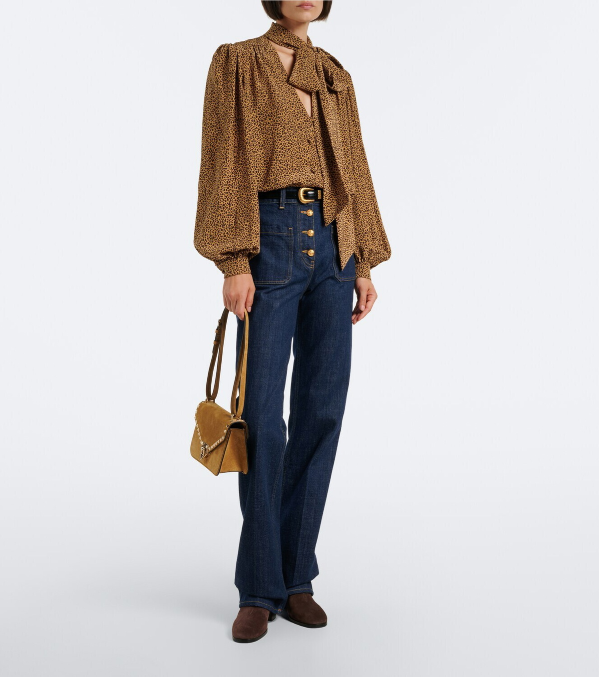 Valentino Garavani Bard embroidered suede ankle boots