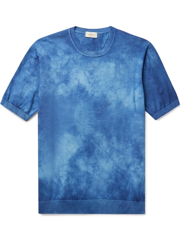 Photo: ALTEA - Tie-Dyed Cotton T-Shirt - Blue