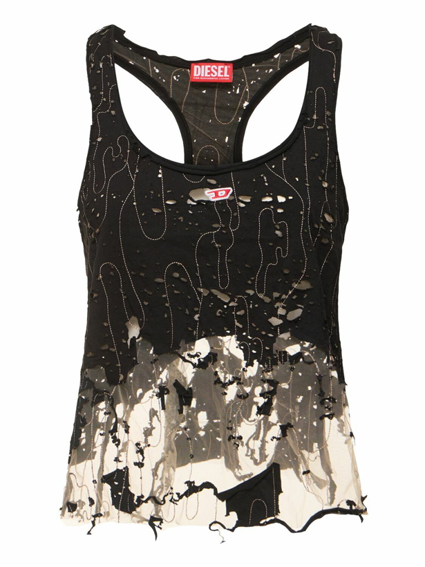 Photo: DIESEL Embroidered Tulle Top