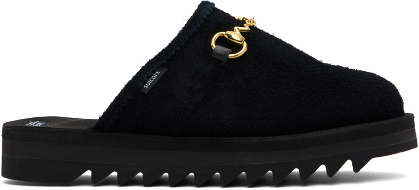 靴 SUICOKE NEW WAVE BIT MULE SUICOKE Black NEW WAVE BIT Mules Suicoke