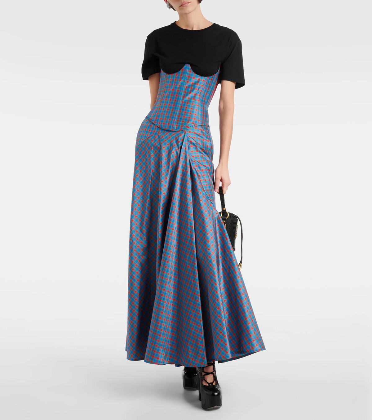 vivienne westwood bella corset dress Vivienne Westwood Bella checked taffeta corset Vivienne Westwood