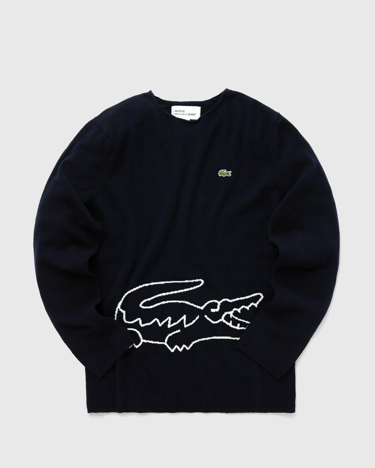 トップス COMME des GARCONS SHIRT x LACOSTE Knit Comme Des Garçons Shirt X Lacoste Knit Sweater Blue Pullovers