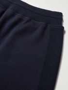 Loro Piana - Tapered Double-Faced Cotton, Silk and Cashmere-Blend Jersey Sweatpants - Blue