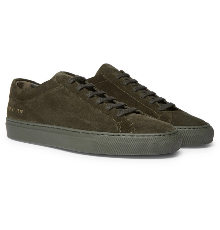 Photo: Common Projects - Original Achilles Suede Sneakers - Men - Army green