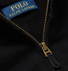 POLO RALPH LAUREN - Appliquéd Wool and Cashmere-Blend Half-Zip Sweater - Black