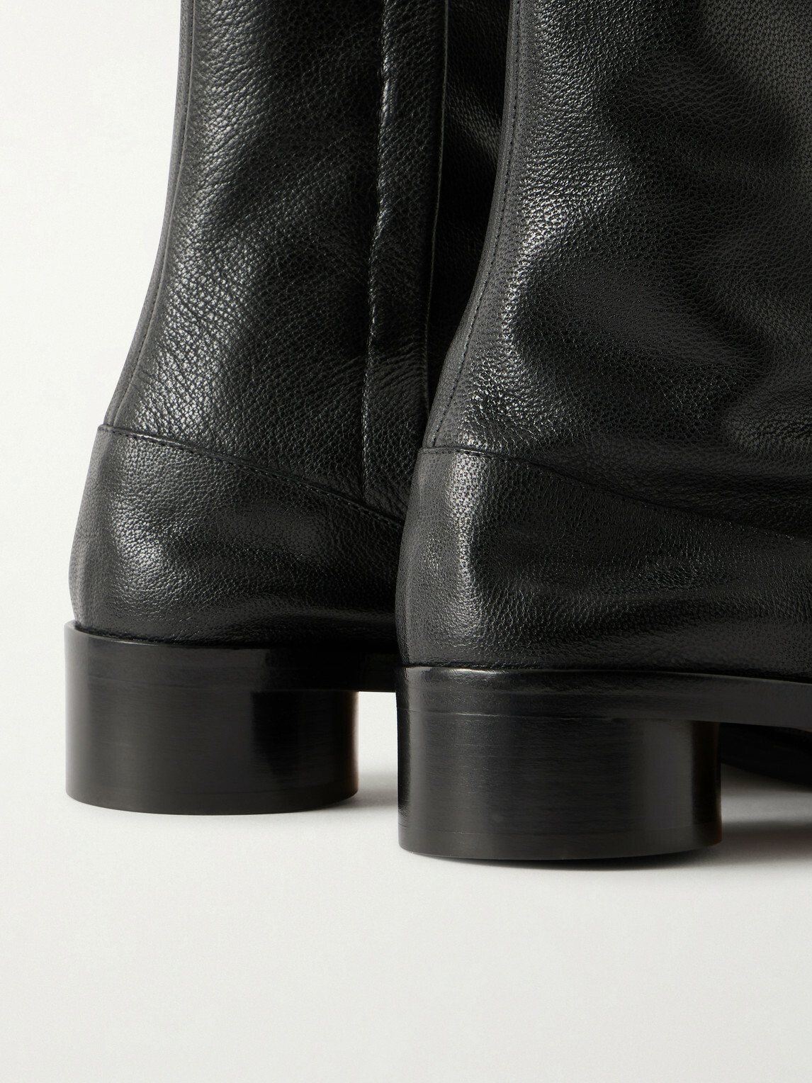 Maison Margiela - Tabi Split-Toe Textured-Leather Ankle Boots - Black