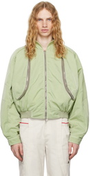CMMAWEAR Green Anatomical Parachute Bomber Jacket