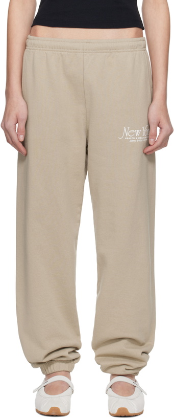 Photo: Sporty & Rich Beige NY 94 Sweatpants