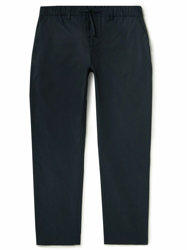 Photo: Kestin - Inverness Coated Cotton-Blend Twill Drawstring Trousers - Blue