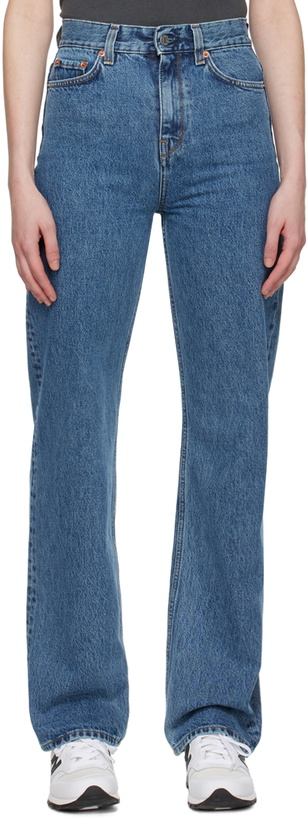 Photo: Sporty & Rich Blue Loose Fit Jeans