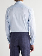 Brioni - Cutaway-Collar Cotton Oxford Shirt - Blue