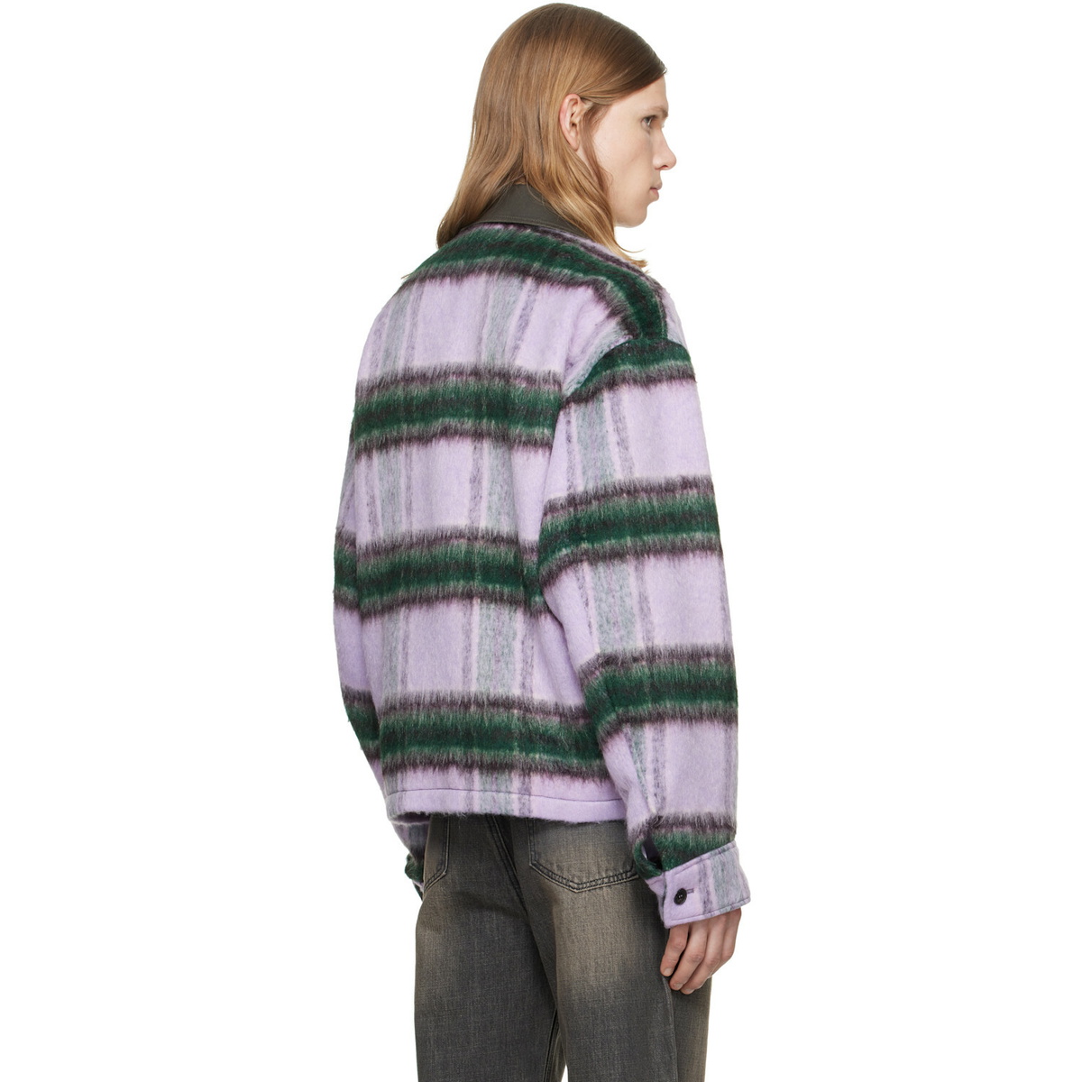 We11done Purple Check Pattern Jacket
