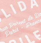Holiday Boileau - Logo-Print Cotton-Jersey T-Shirt - Pink