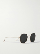Oliver Peoples - Adés Round-Frame Gold-Tone Polarised Sunglasses