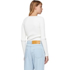Loewe White Asymmetric Collar Sweater