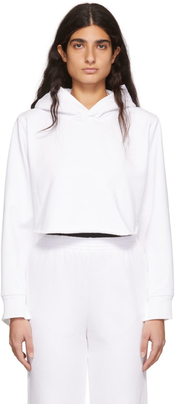 Photo: MM6 Maison Margiela White Cotton Hoodie