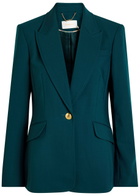 Zimmermann Rebellion Stretch-wool Blazer Teal