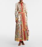 Etro Paisley belted cotton shirt dress