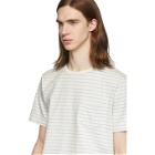 Frame White and Blue Stripe Pocket T-Shirt
