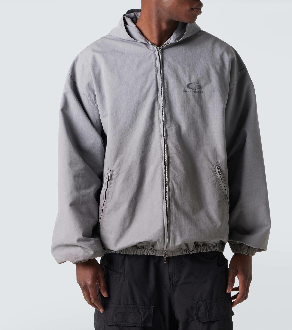 Balenciaga Cotton ripstop zip-up hoodie Balenciaga