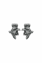 Diesel Silver-tone stud earrings - Earrings - Unisex - Grey