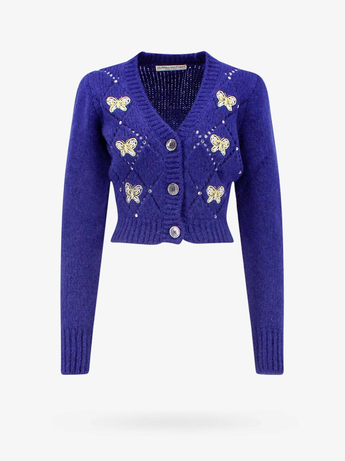 Alessandra Rich Cardigan Blue Womens Alessandra Rich