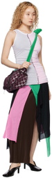 Edward Cuming White Ruched Tank Top