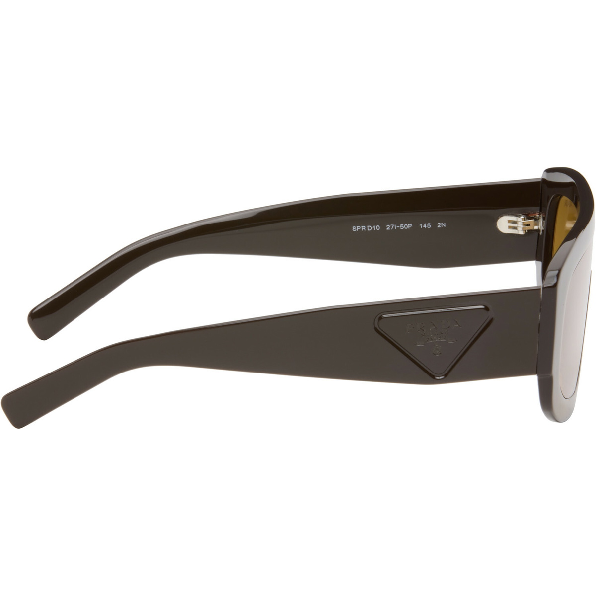 Prada Eyewear Brown Shield-Style Sunglasses