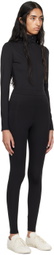 Y-3 Black Bonded-Logo Jumpsuit