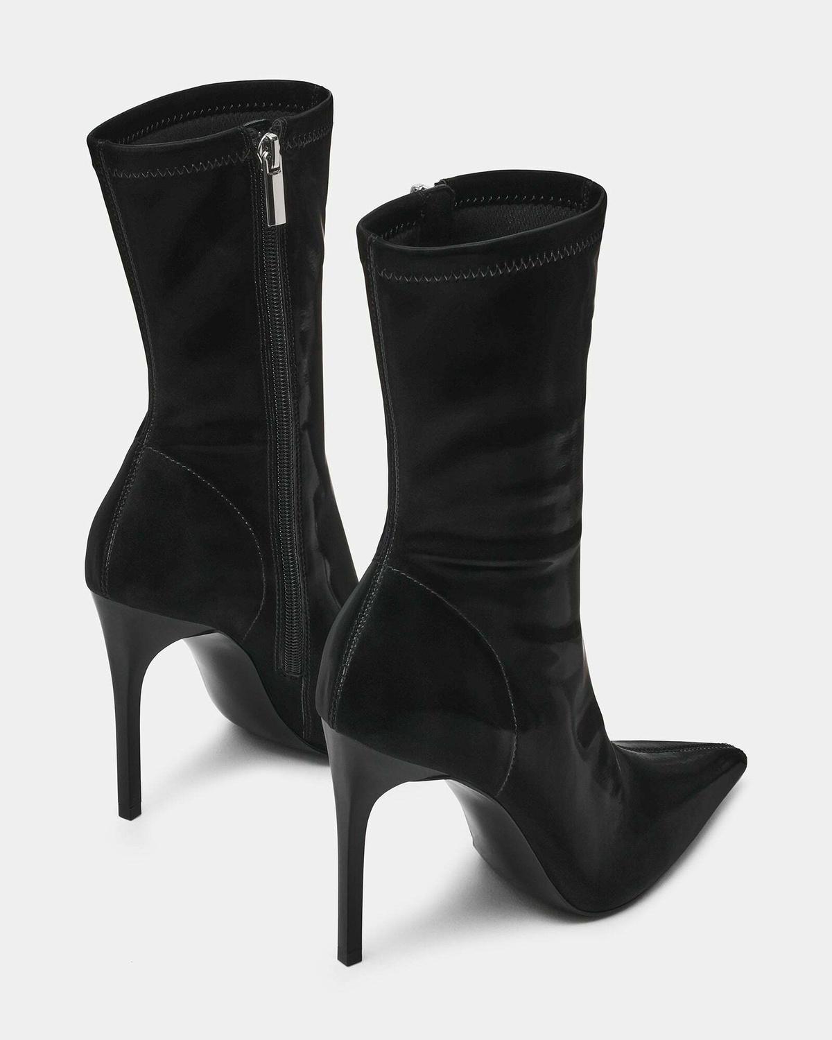 Steve Madden Mackena Booties in Black Satin