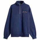 Palmes Men's Western Quarter-Zip Sweatshirt in Navy