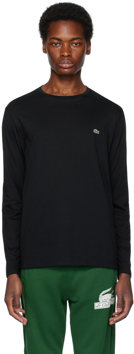 Lacoste Black Crewneck Long Sleeve T-Shirt
