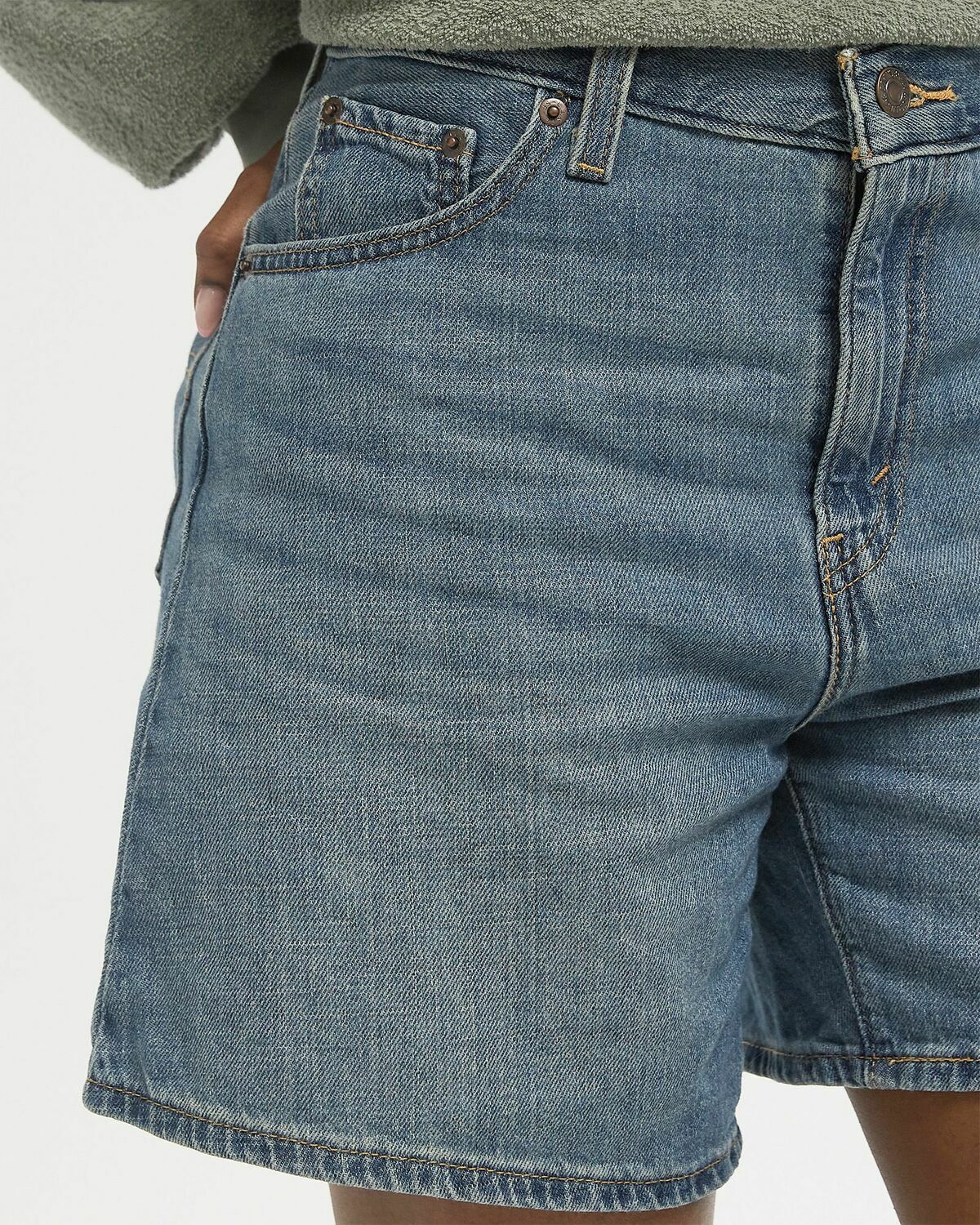 Levis HIGH BAGGY SHORT Blue Womens Casual Short