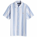 Polo Ralph Lauren Men's Stripe Vacation Shirt in White Blue