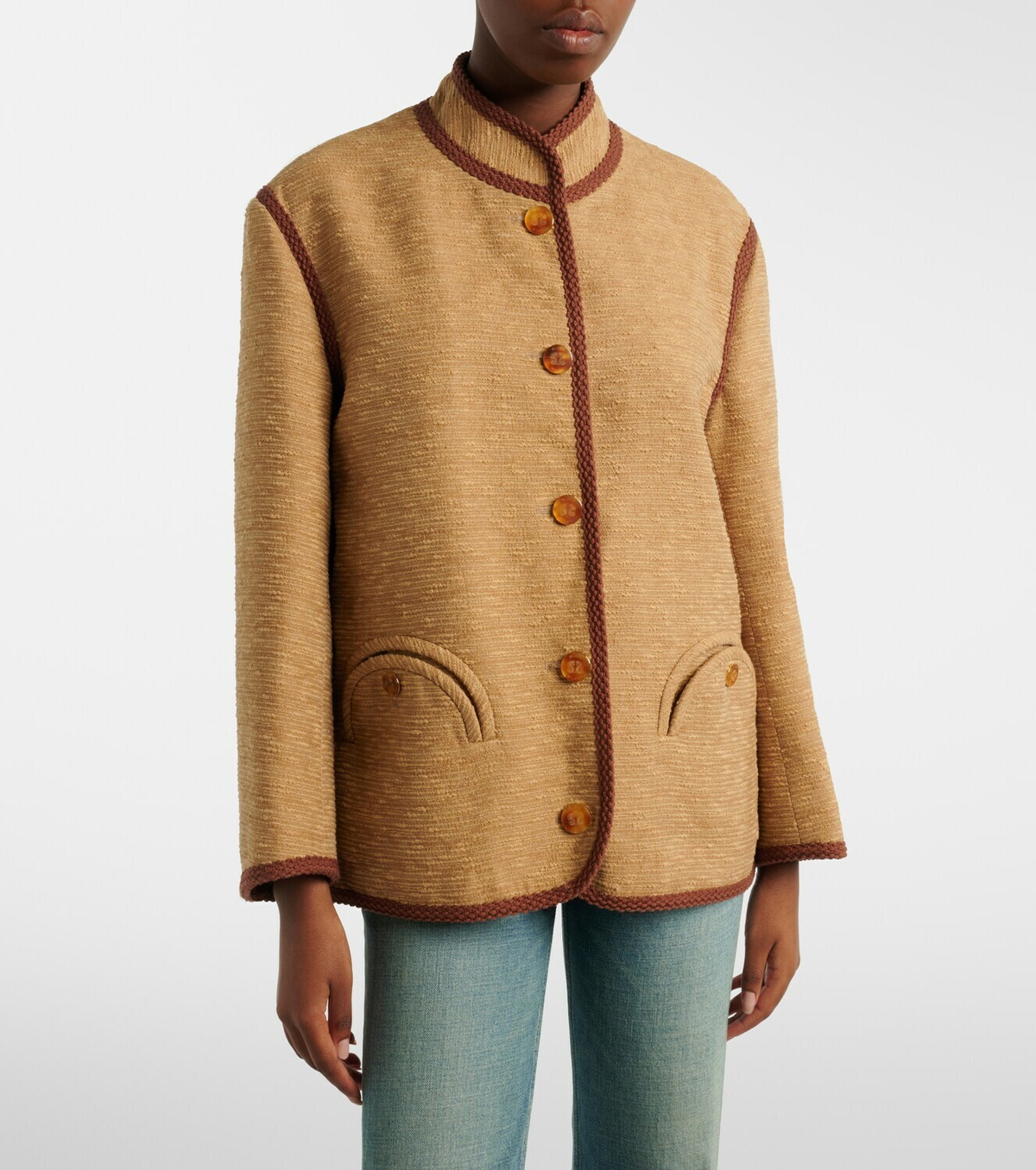 Blazé Milano Curly cotton and linen-blend jacket