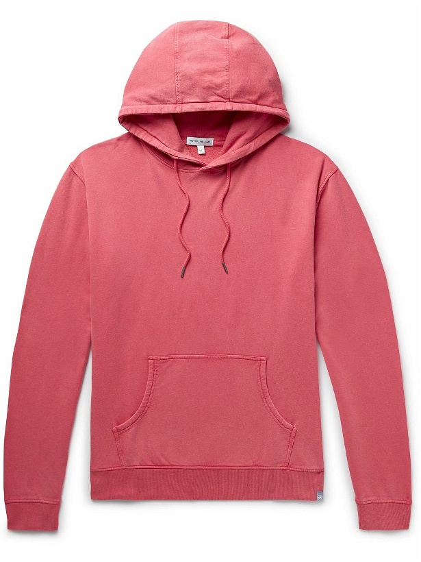 Photo: Peter Millar - Lava Wash Stretch Cotton and Modal-Blend Jersey Hoodie - Red