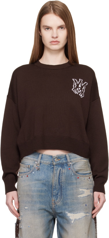 Photo: AMIRI Brown MA Crew Sweater