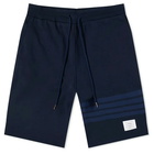 Thom Browne Men's Tonal 4 Bar Sweat Short in Navy