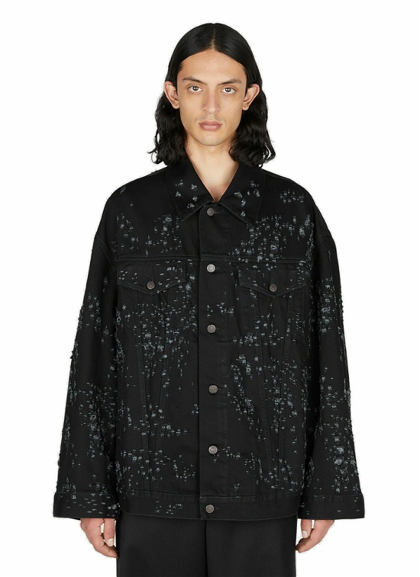 Photo: Acne Studios - Distressed Denim Jacket in Black