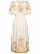 ZIMMERMANN Waverly Linen Embroidered Long Dress