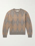 FRAME - Argyle Knitted Sweater - Brown