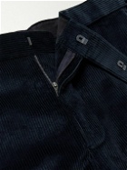 Richard James - Tapered Cotton-Corduroy Suit Trousers - Blue