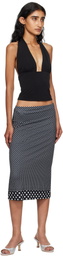 Miaou Black & White Maria Maxi Skirt
