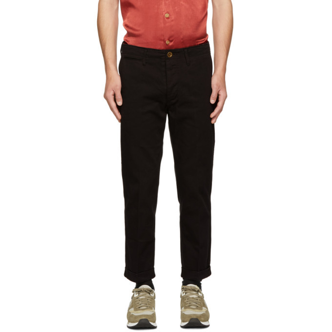 【最安値に挑戦】 Visvim Black High-Water Chino Trousers Visvim パンツ