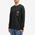 Adidas Men's x C.P. Company SPZL Pocket Long-Sleeve T-Shirt in Black