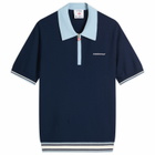 Casablanca Men's Merino Tennis Polo in Blue