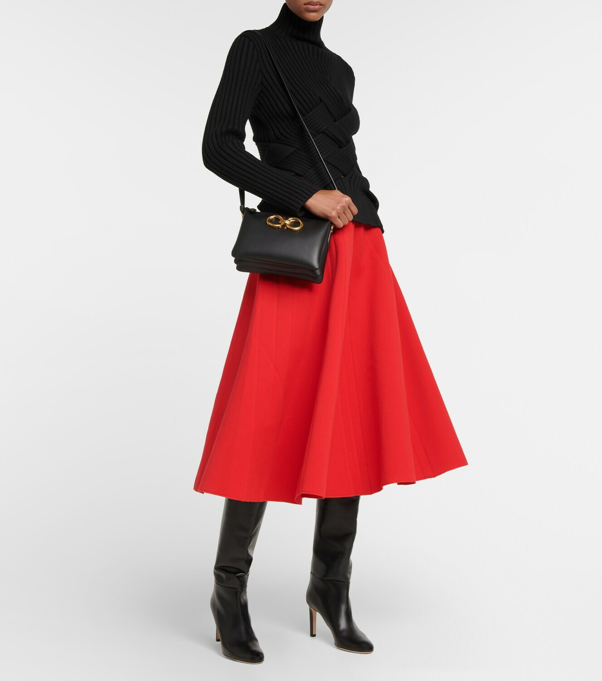 Ferragamo - Trapezio Mini leather crossbody bag