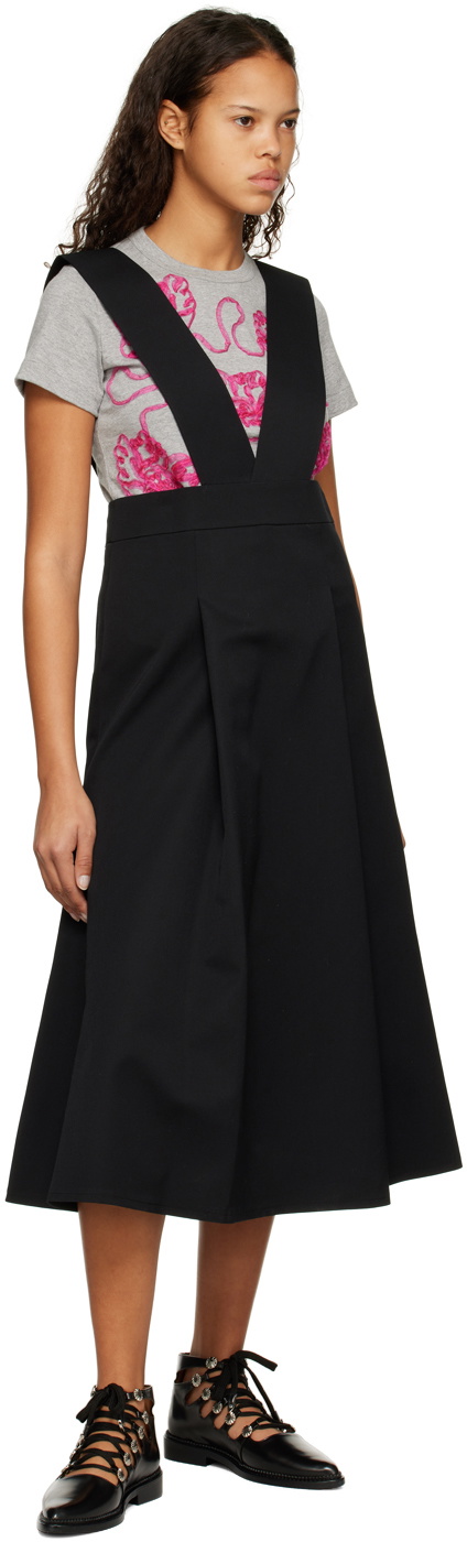 tao Black Flared Midi Skirt